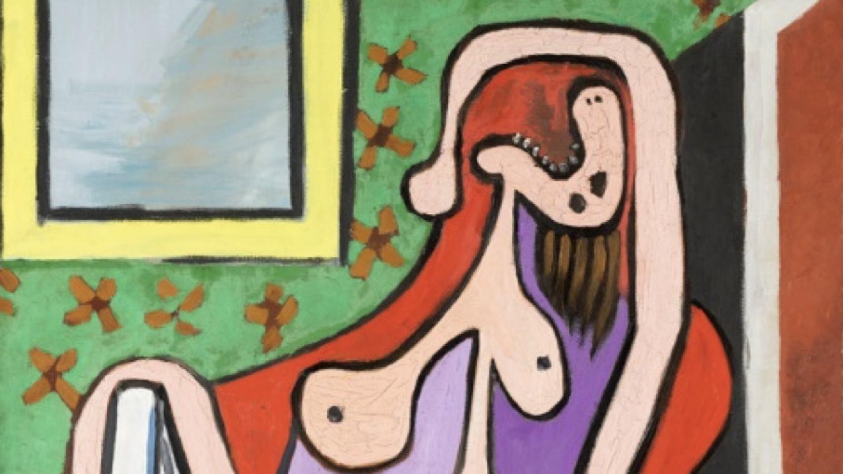 Pablo Picasso: 'Gran desnudo en un sillón rojo' (detalle), 1929 (exposición 'Miró-Picasso'). Foto: Museo Nacional Picasso París. © Sucesión Pablo Picasso, VEGAP, Madrid, 2023