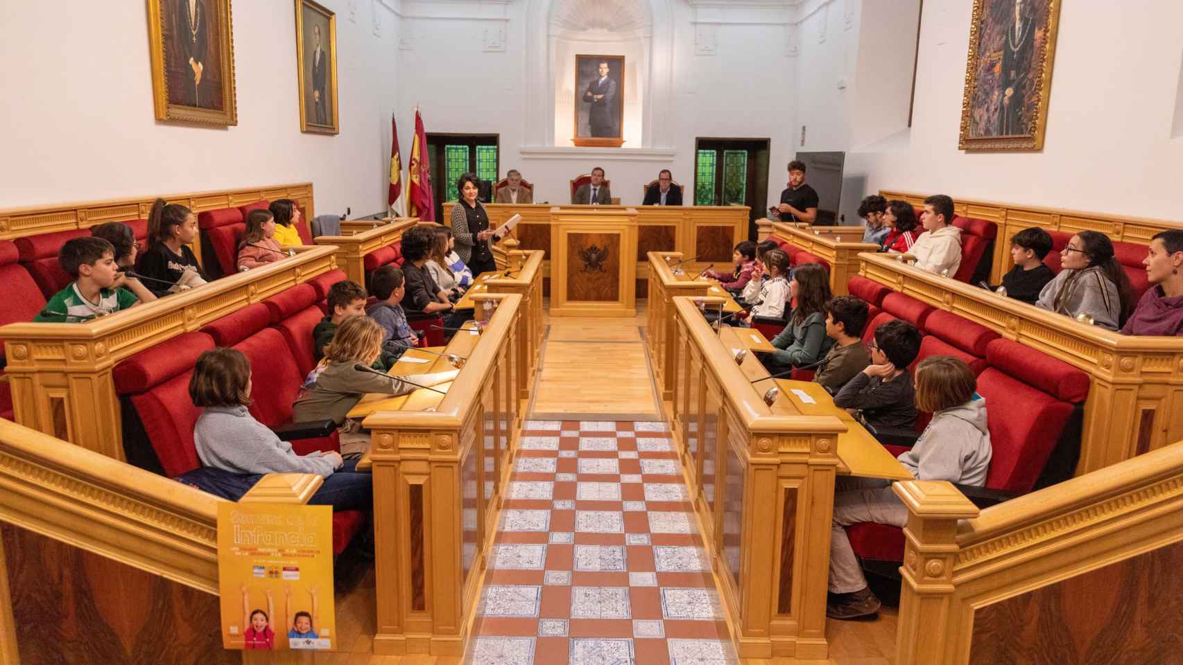 Pleno infantil celebrado este lunes en el Ayuntamiento de Toledo
