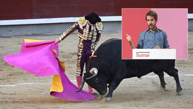 Montaje fotográfico del torero 'El Juli' en Las Ventas y del nuevo ministro de Cultura, Ernest Urtasun.