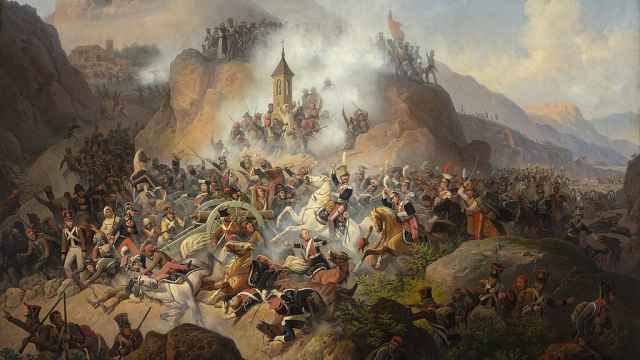 Lienzo del pintor polaco January Suchodolski sobre la batalla de Somosierra, en 1808.