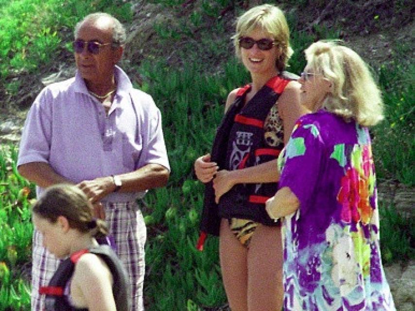 Diana, durante sus vacaciones con Mohammen Al-Fayed.