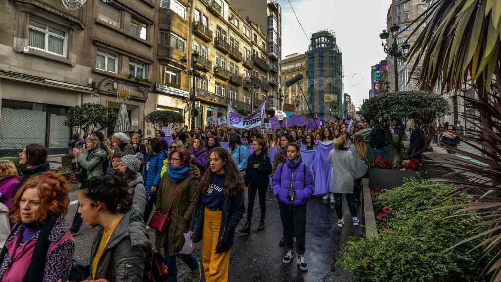 Concentración en Vigo por el 25N en una imagen de archivo.