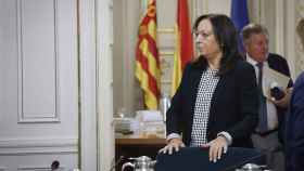 Llanos Massó (Vox), presidenta del Parlamento valenciano, este lunes.