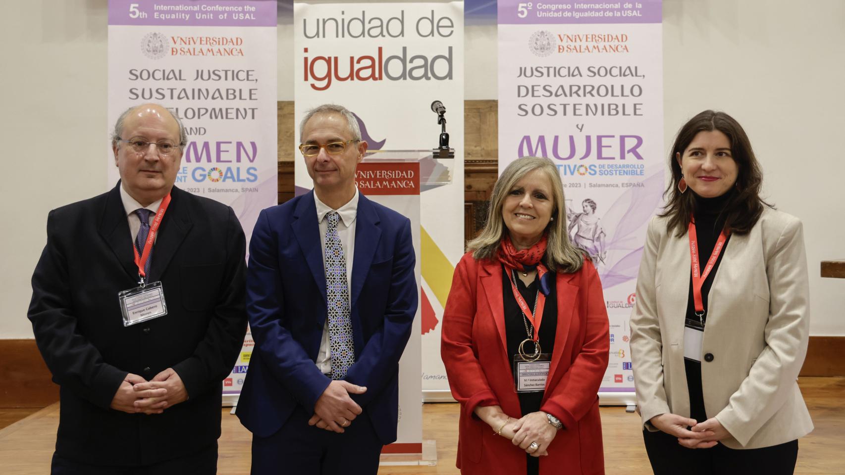 Enrique Cabero y el rector de la USAL, en las jornadas sobre Igualdad
