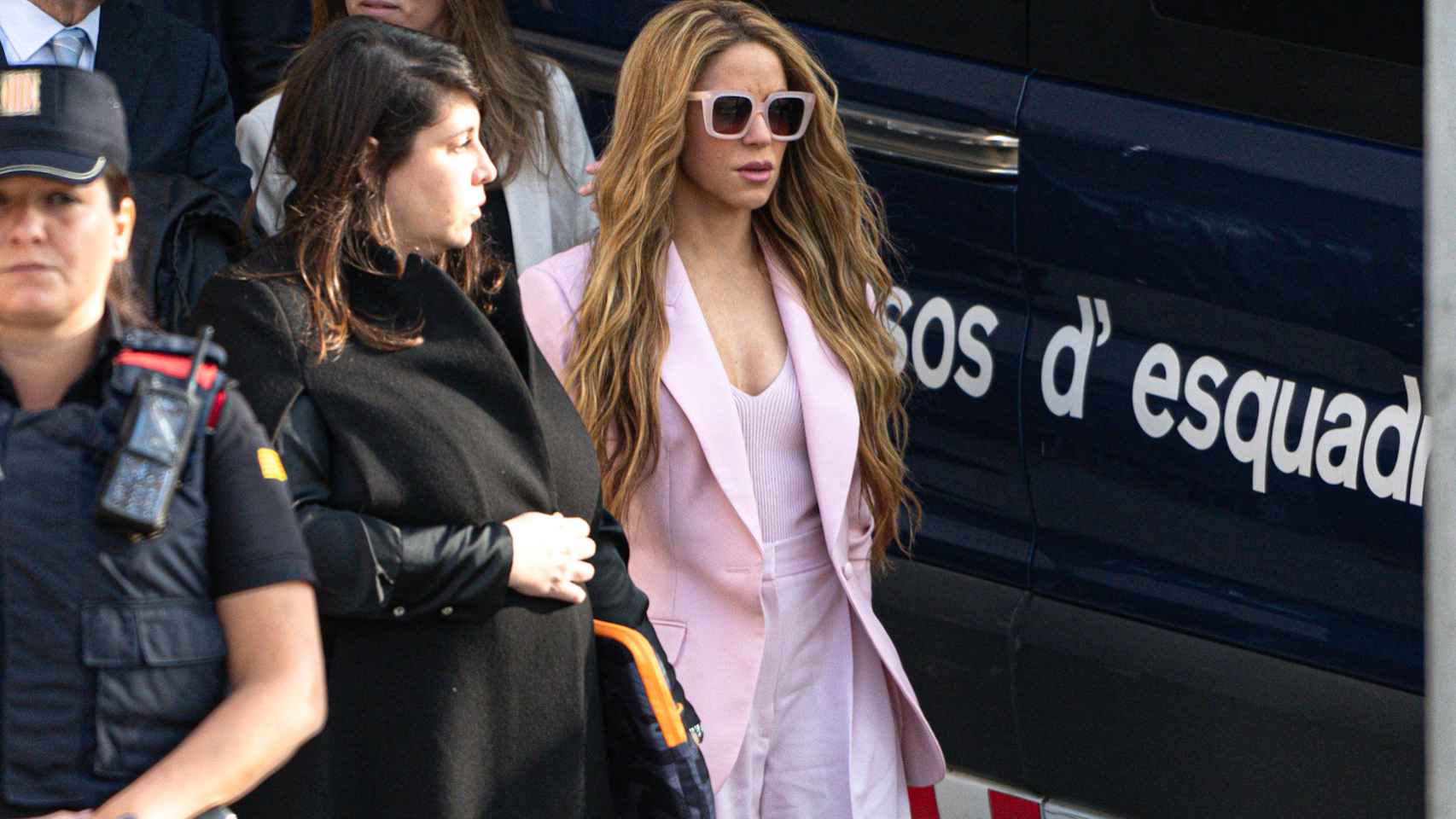 La cantante Shakira a la salida del juicio en el que admitió haber defraudado a Hacienda.