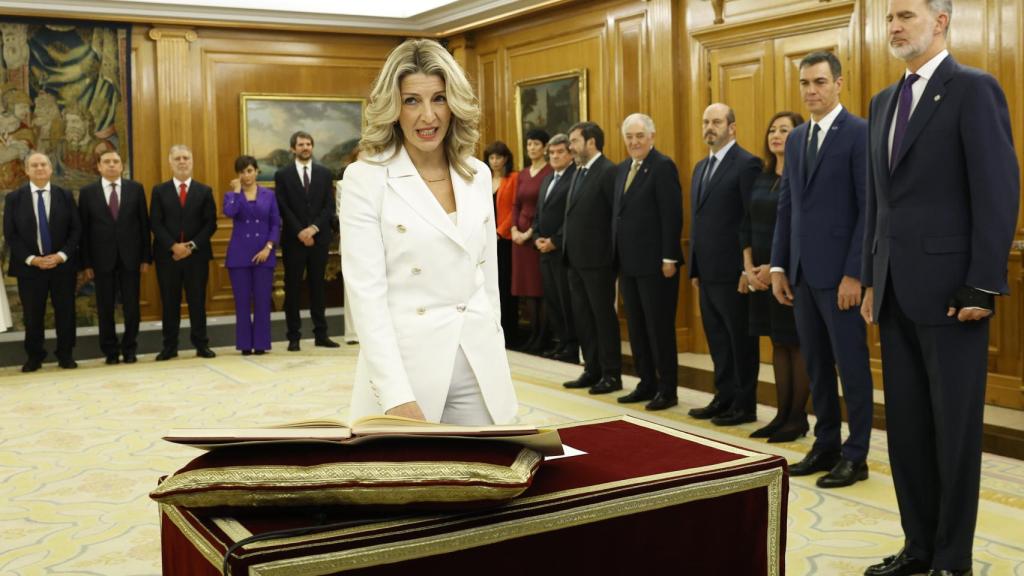 Yolanda Díaz ha prometido su cargo ante el rey Felipe VI.