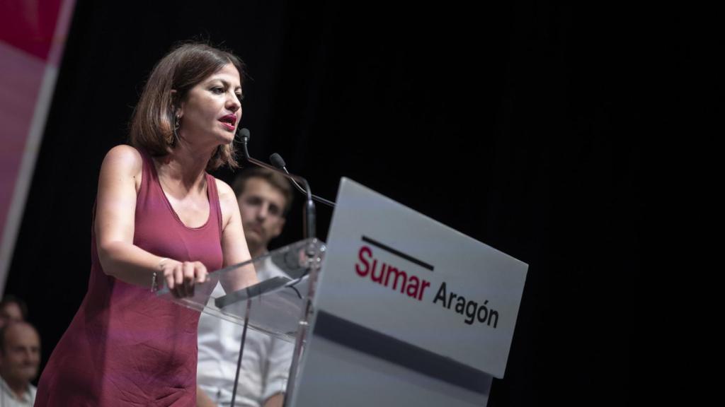 La nueva ministra de Infancia y Juventud , Sira Rego, el pasado 7 de julio en un acto de campaña de Sumar.