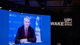 El secretario general de la OCDE, Mathias Cormann, durante la pasada edición del Wake Up, Spain!