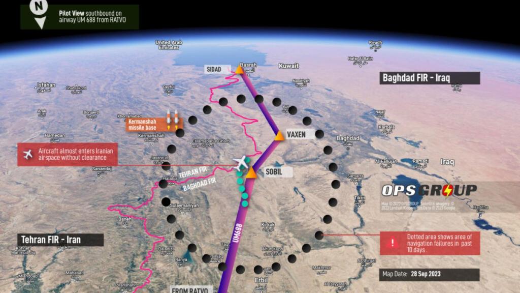 Ataque a la señal GPS de aviones comerciales cerca de Israel e Iran