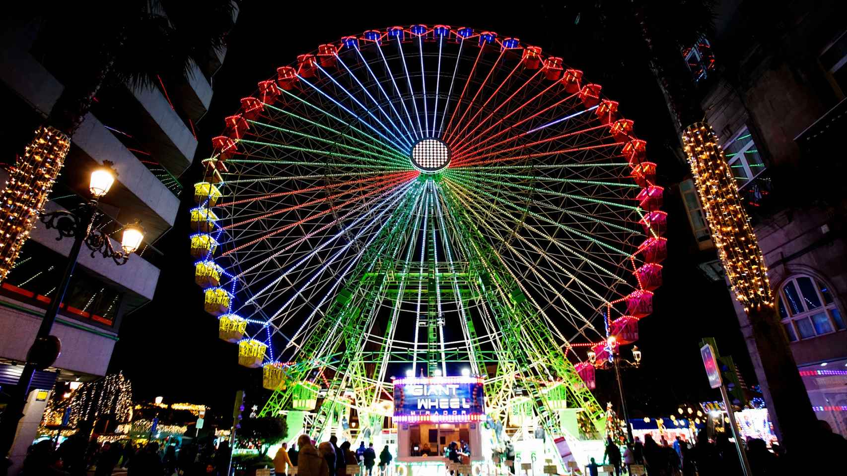 Noria gigante de la Navidad de Vigo.