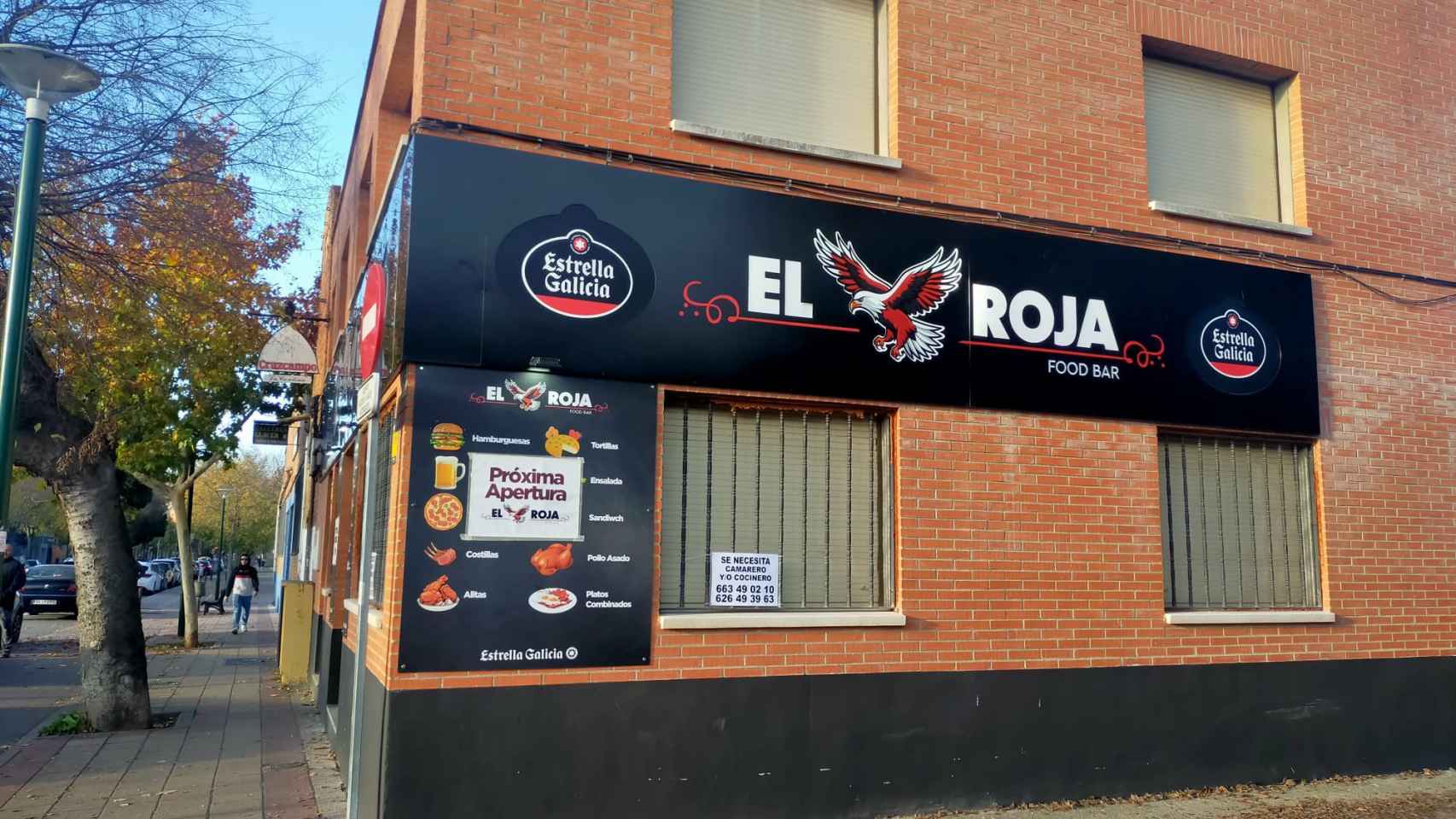 Fachada del nuevo Bar El Águila Roja en Valladolid