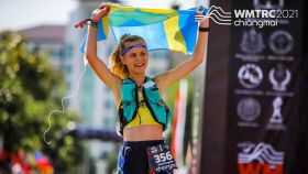 Emilia Brangefält, tras finalizar tercera en el Mundial de Short Trail