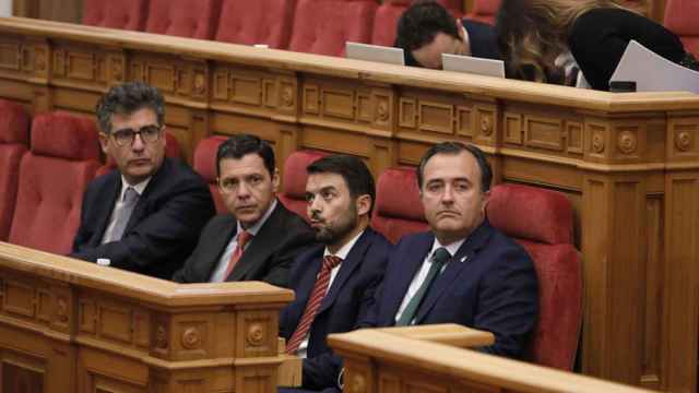 Los cuatro miembros del grupo parlamentario de Vox en la Cortes de Castilla-La Mancha.