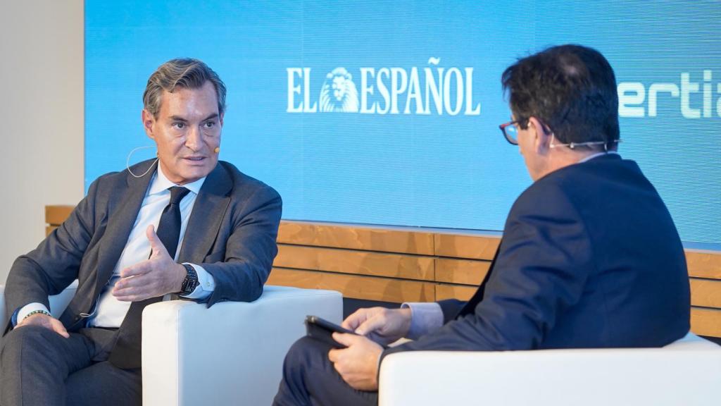 Jaume Miquel, presidente y CEO de Tendam, durante su conversación con Rafa Navarro, editor de Disruptores e Innovadores (D+I); en la primera jornada del II Foro Económico de la Comunitat Valenciana 'La atracción económica del Mediterráneo'.