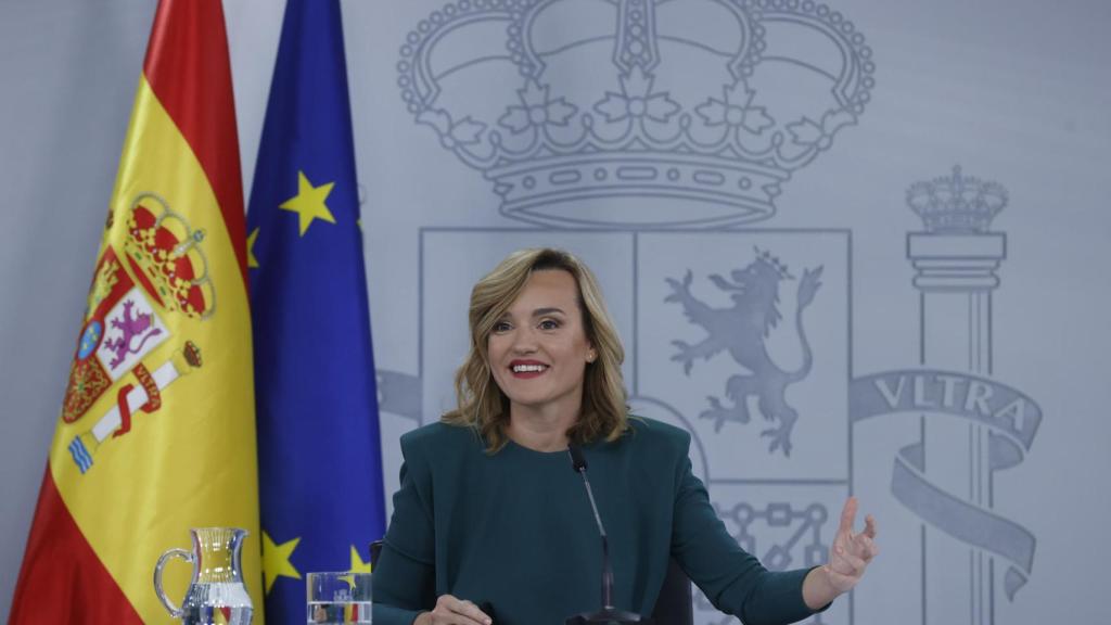 Pilar Alegría, portavoz del Gobierno, en su primera comparecencia ante los medios tras la formación del Consejo de Ministros.