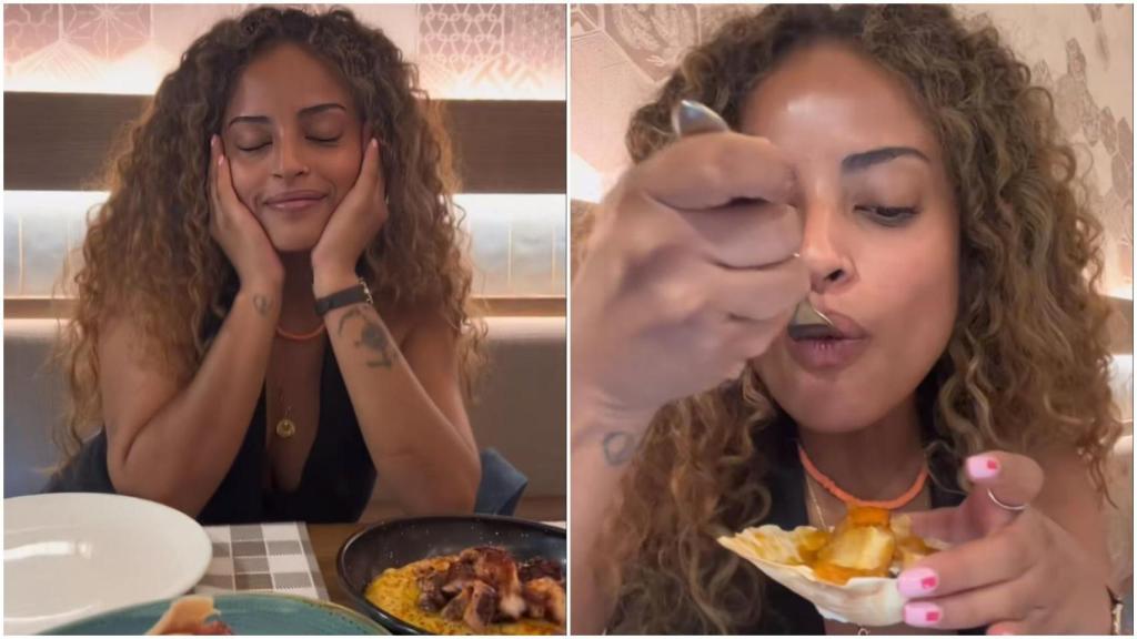La tiktoker Betsa Bermúdez prueba la gastronomía gallega