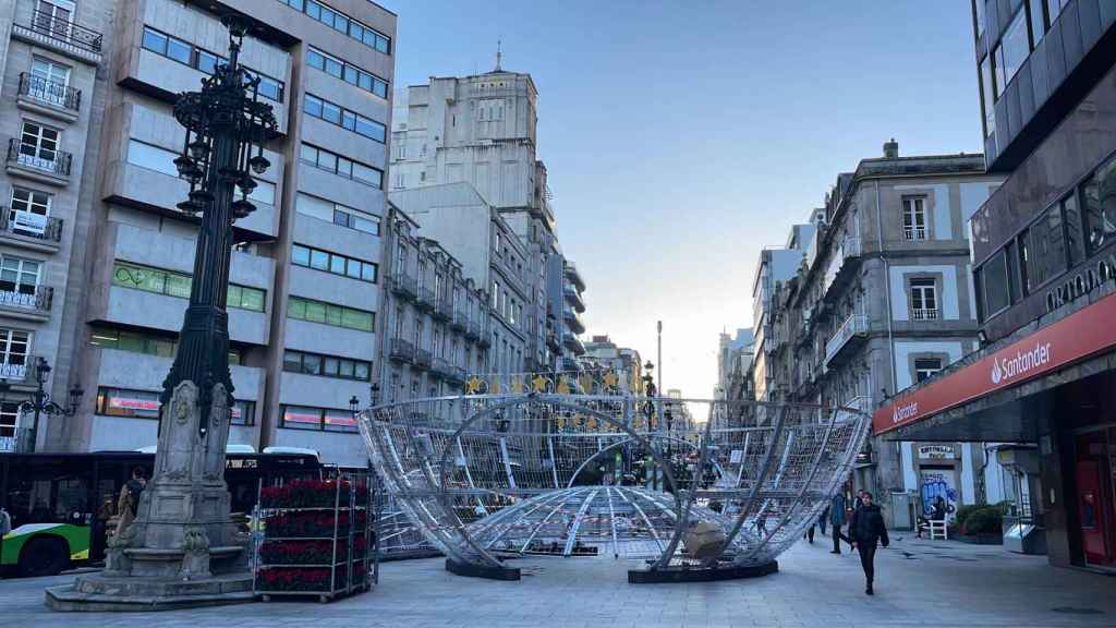 La bola gigante de Navidad de Vigo.