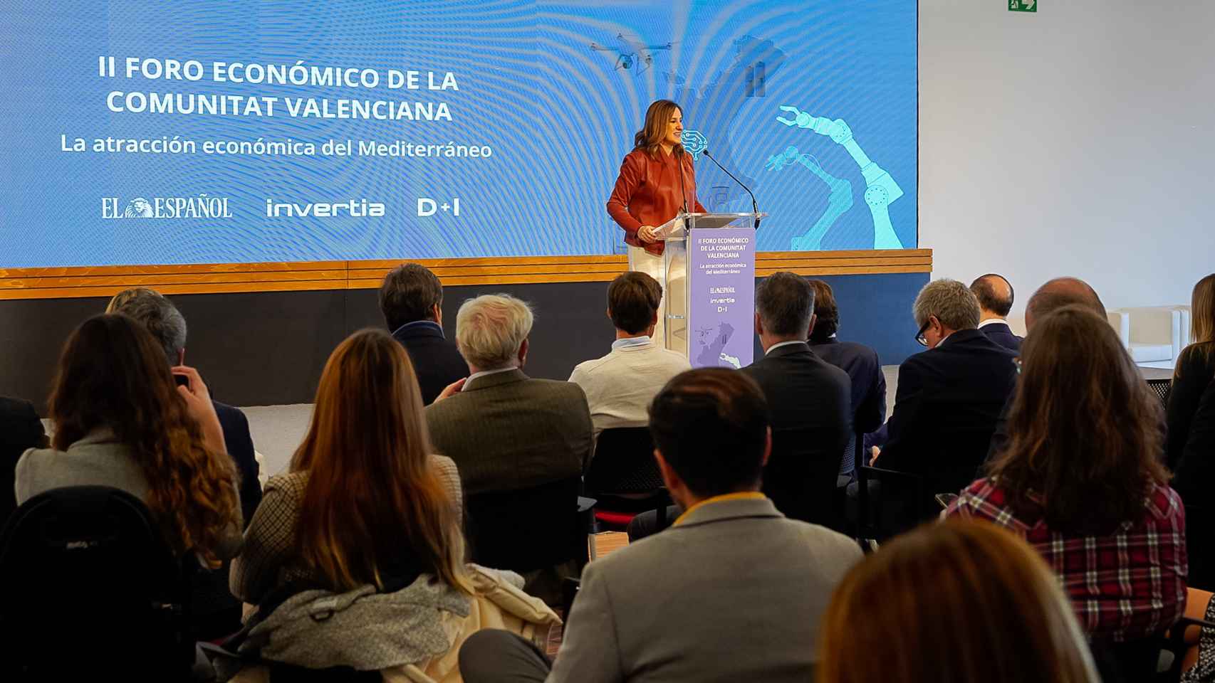 La alcaldesa de Valencia, María José Catalá, durante su intervención