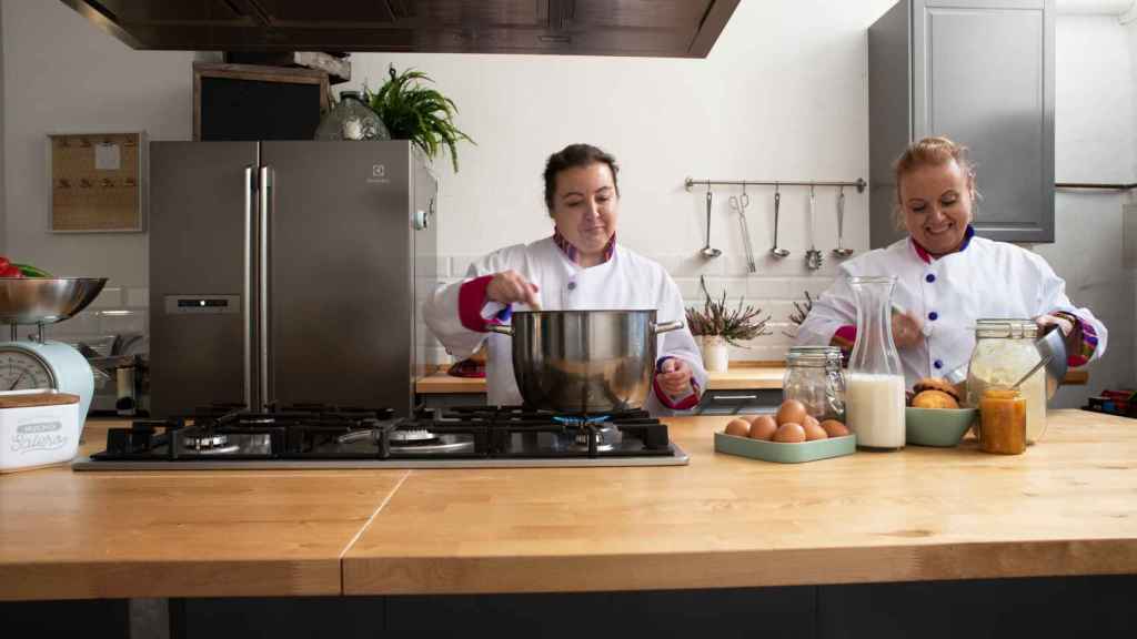 En la cocina del restaurante.