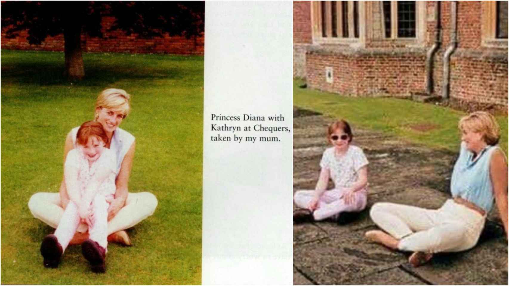 Diana y Kathryn Blair en Chequers (julio, 1997)