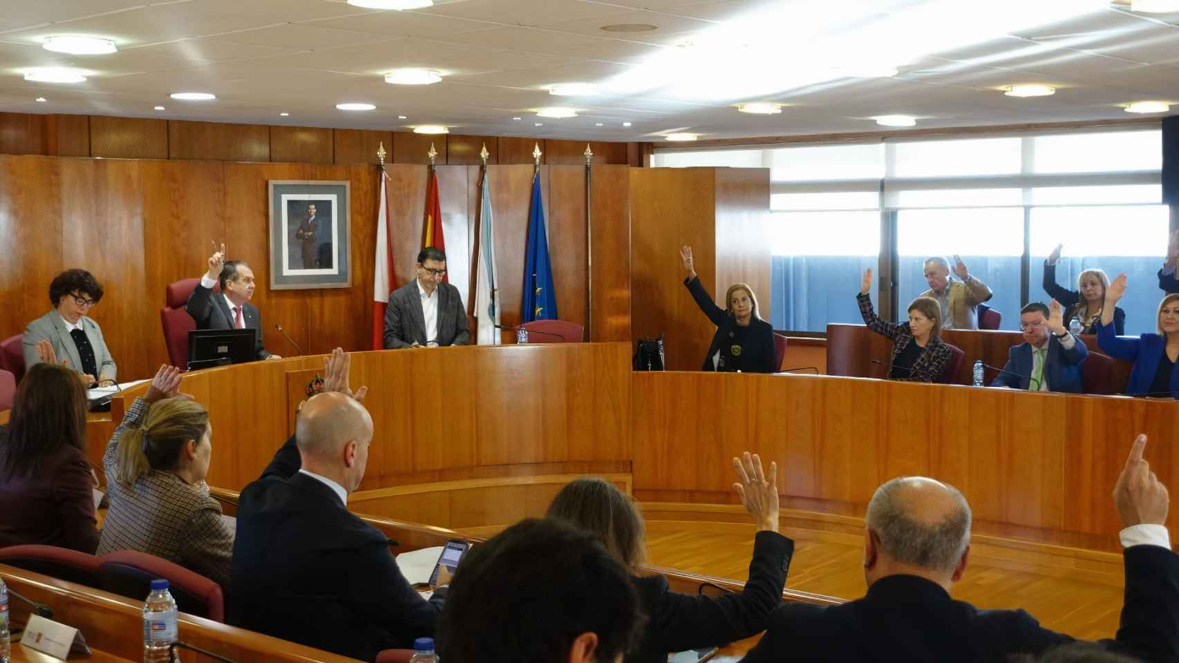 Pleno del Ayuntamiento de Vigo, en el que se aprobaron los presupuestos municipales para 2024, a 23 de noviembre de 2023.