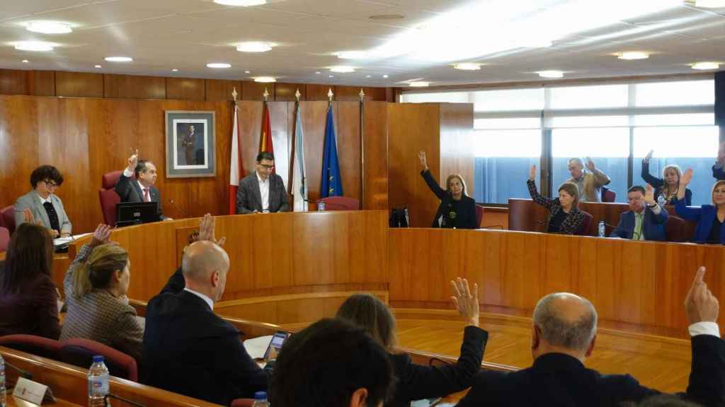 Pleno del Ayuntamiento de Vigo, en el que se aprobaron los presupuestos municipales para 2024, a 23 de noviembre de 2023.