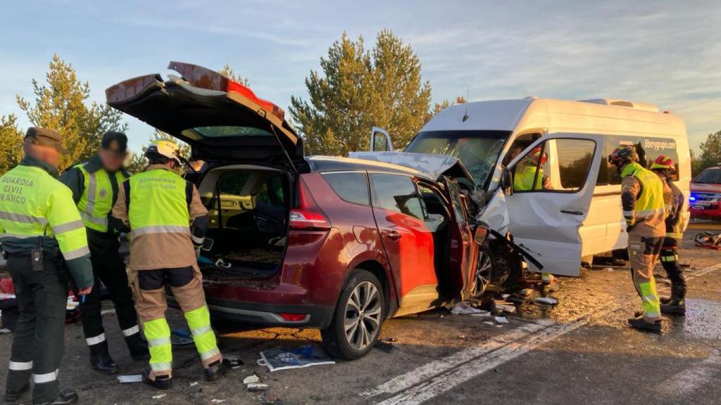 El accidente producido en la mañana de este viernes en León.