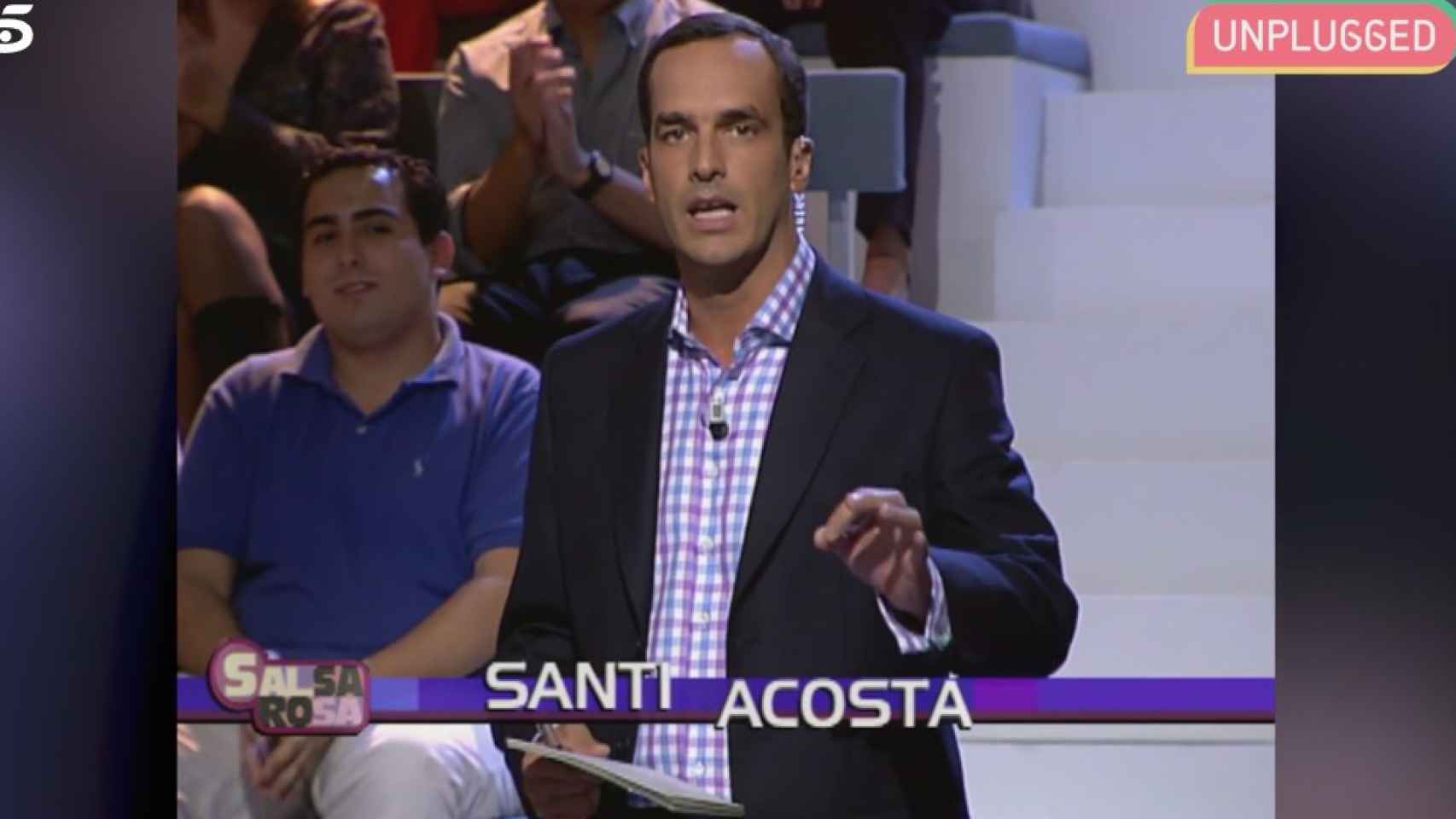 Santi Acosta en el primer programa de 'Salsa Rosa'.