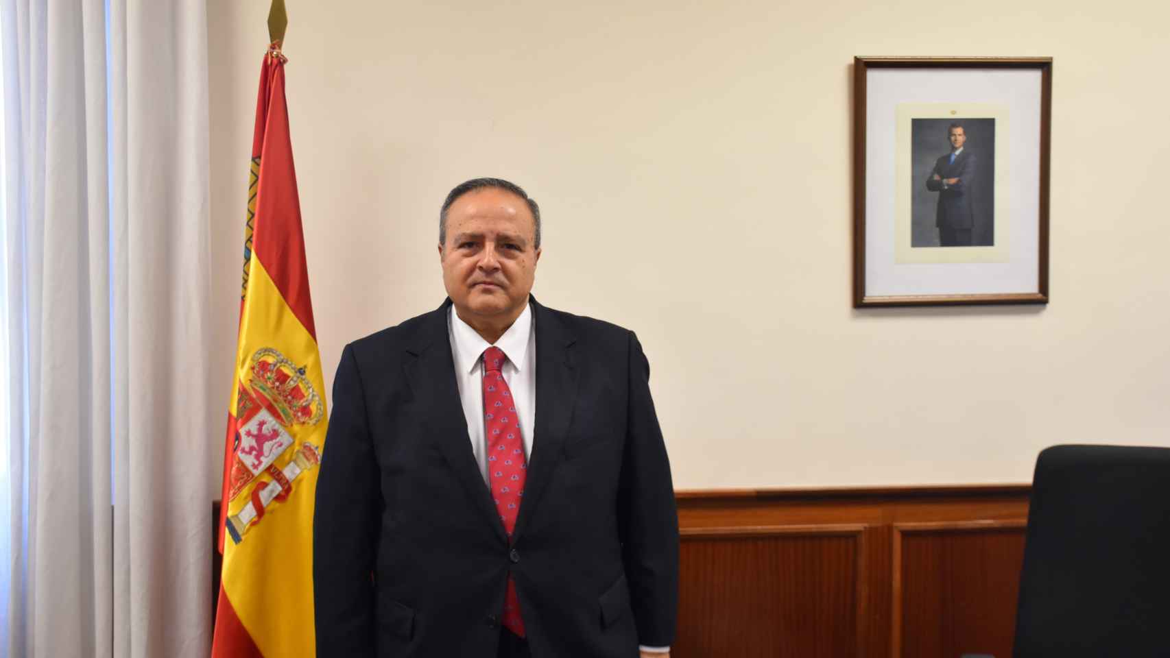 El presidente de la Audiencia Provincial de Valladolid, Javier Carranza, durante la entrevista con EL ESPAÑOL de Castilla y León.