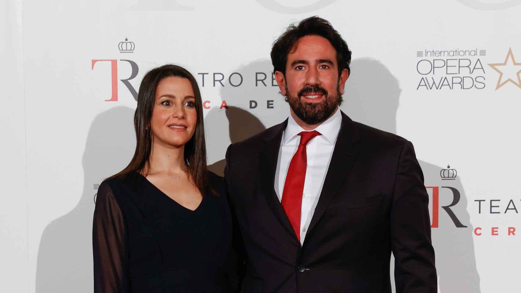 Inés Arrimadas y Xavier Cima en un acto público en el Teatro Real de Madrid, en 2021.