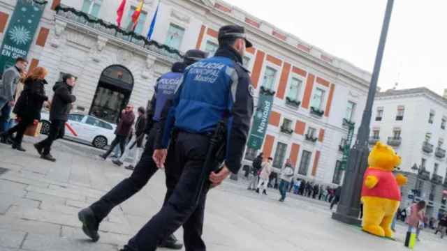 Policía en el centro de Madrid.