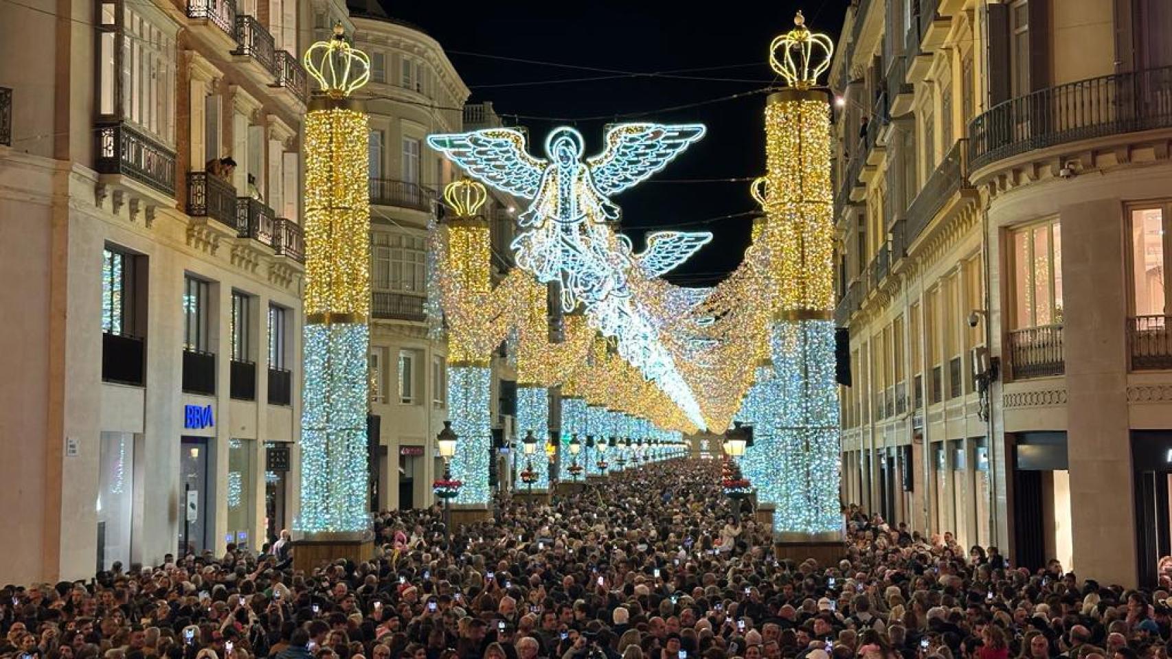 Luces de Navidad en Málaga.