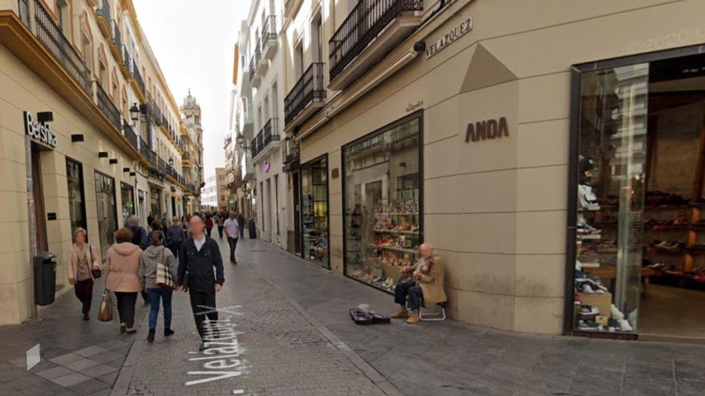 Zona comercial en el Centro de Sevilla