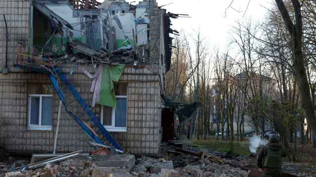 Casa destruida por el ataque ruso en Kiev por medio de drones