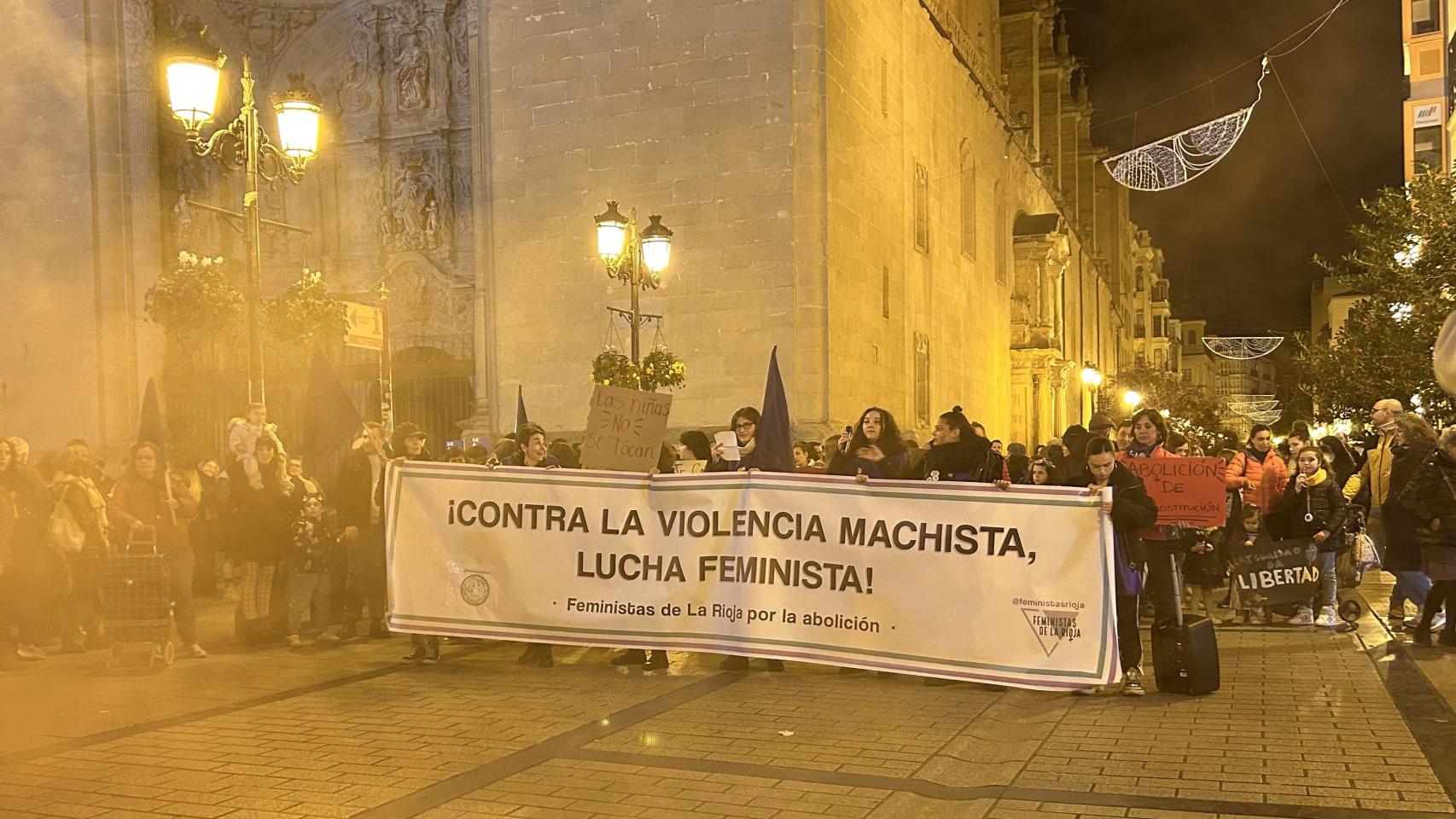 Manifestación por el 25N en Logroño.