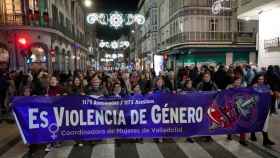 Concentración en Valladolid contra la violencia machista, este sábado.