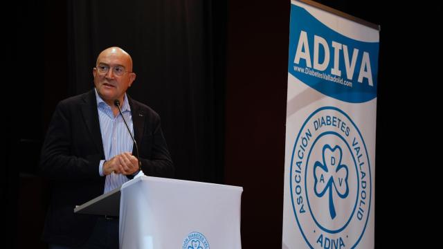 El alcalde de Valladolid, Jesús Julio Carnero, durante el acto de la Asociación Diabetes Valladolid, este sábado.