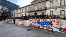 Trabajadores de Stellantis se manifiestan en Vigo, a 25 de noviembre de 2023.ECONOMIACUT