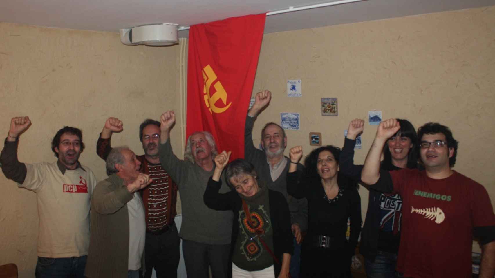 Miembros del PCE de Zamora durante una celebración