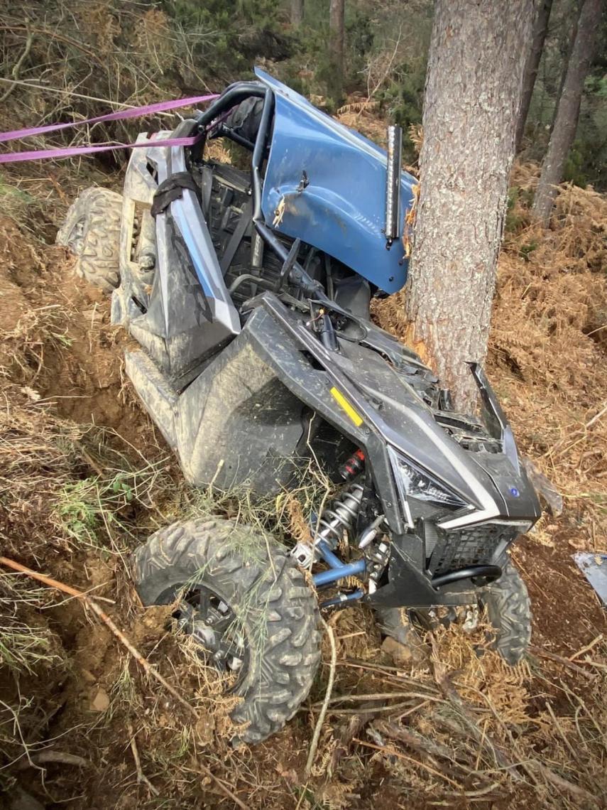 El 'buggy' accidentado este domingo en la provincia de León.