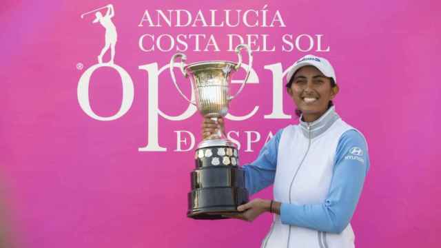 Aditi Ashok, la campeona del Andalucía Costa del Sol Open de España.