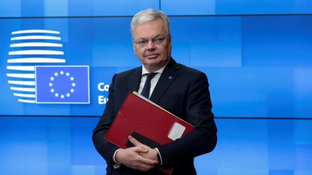 Didier Reynders, comisario europeo de Justicia, a su llegada a una cumbre del Consejo Europeo.