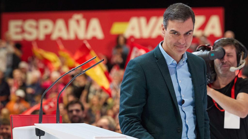 Pedro Sánchez en el acto del PSOE en Ifema en Madrid