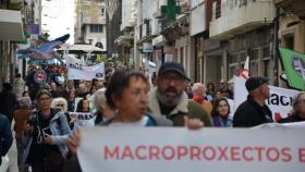 Manifestación de hoy en Ferrol contra los parques eólicos en Galicia