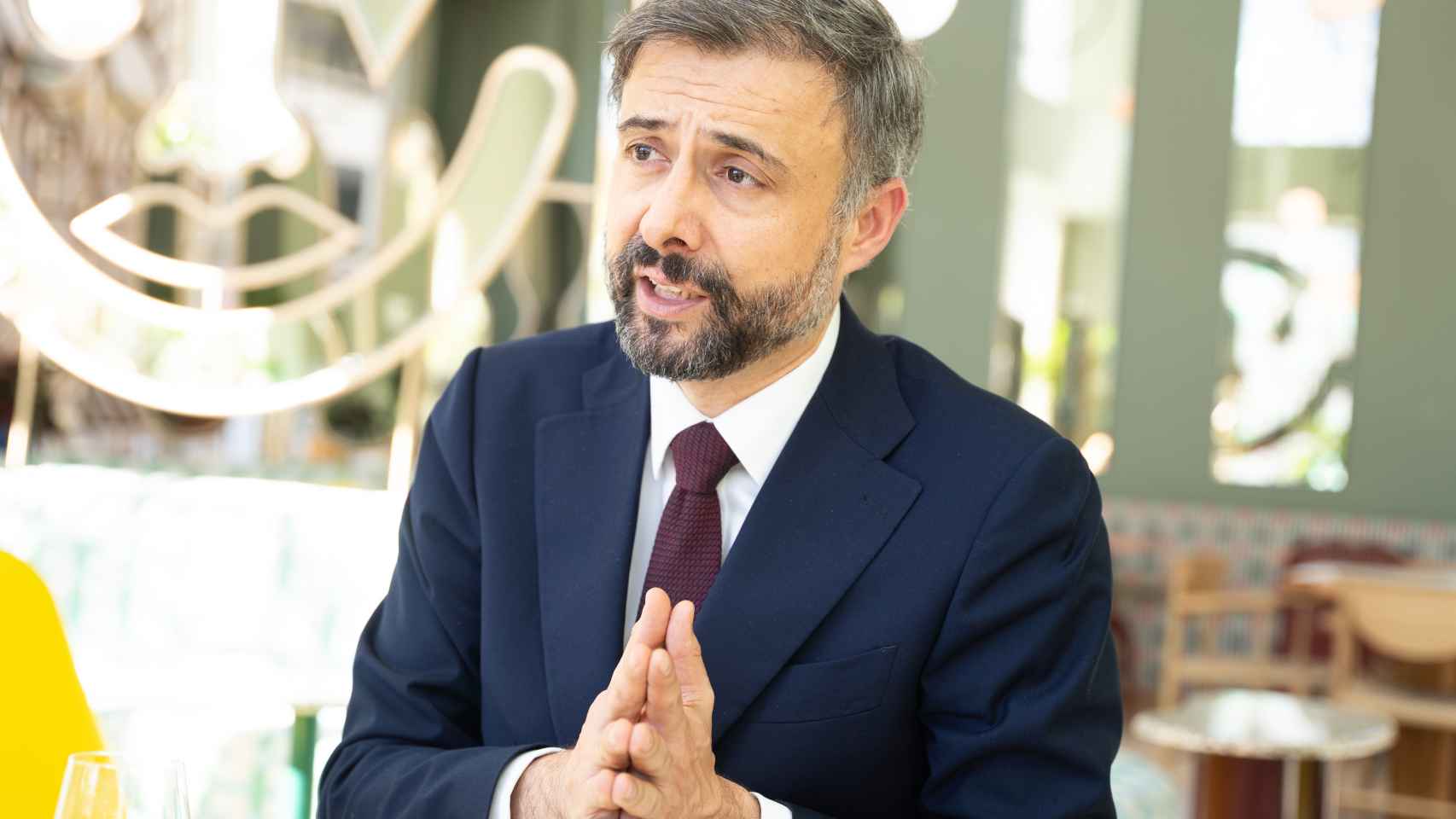 Álvaro Lario (FIDA) durante su charla con ENCLAVE ODS en un céntrico hotel de Madrid.