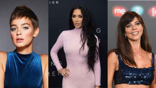 Laura Escanes, Kim Kardashian y Maribel Verdú con diferentes cortes de pelo.