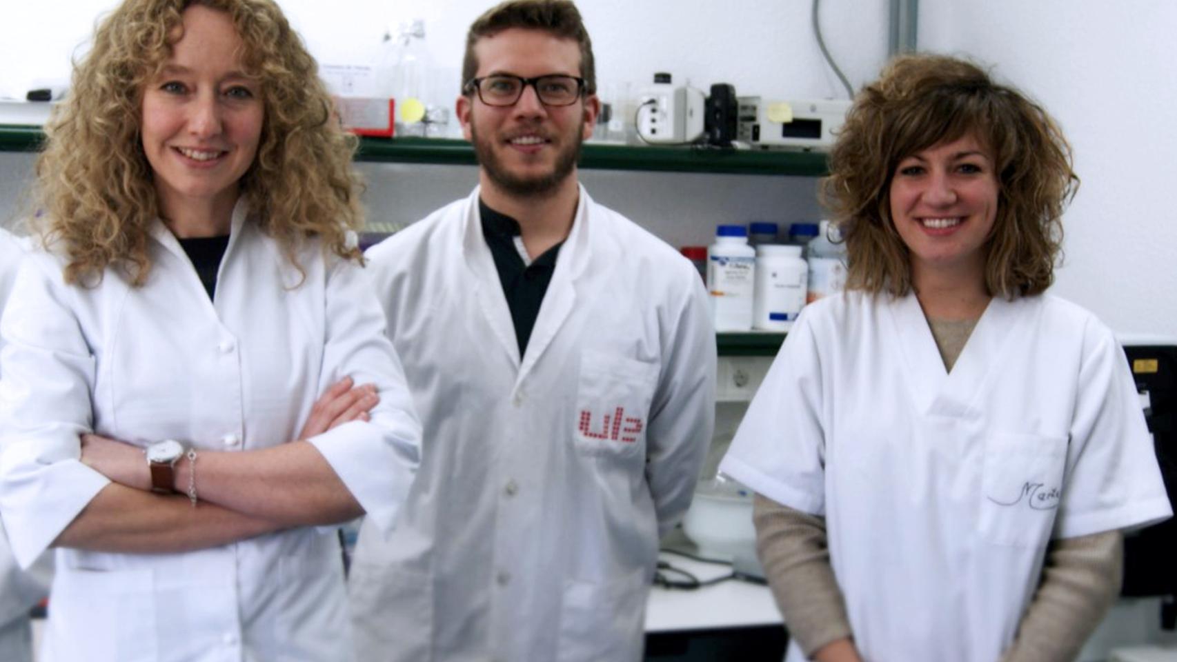 Vanesa Robles, David García y Marta Fernández, los investigadores de la ULE que han analizado cómo puede afectar el estrés