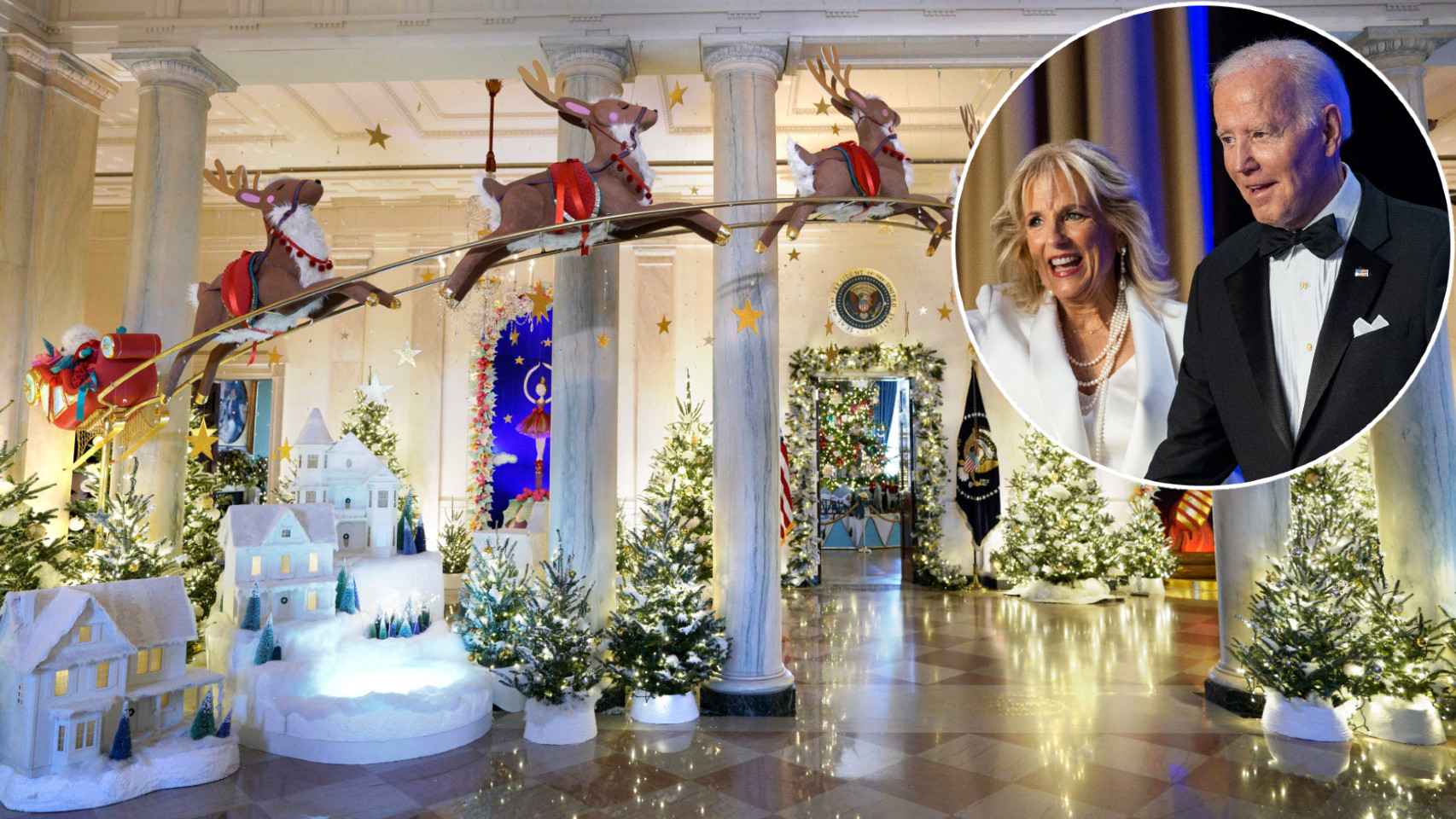 Más de 140.000 luces, casi 34.000 adornos y 98 árboles: la Navidad aterriza en la Casa Blanca con un emotivo mensaje