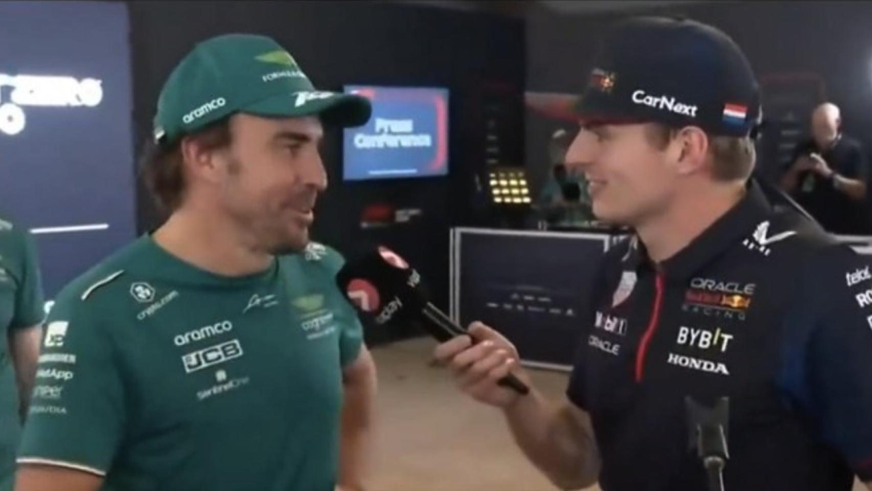 La 'entrevista' de Verstappen a Fernando Alonso