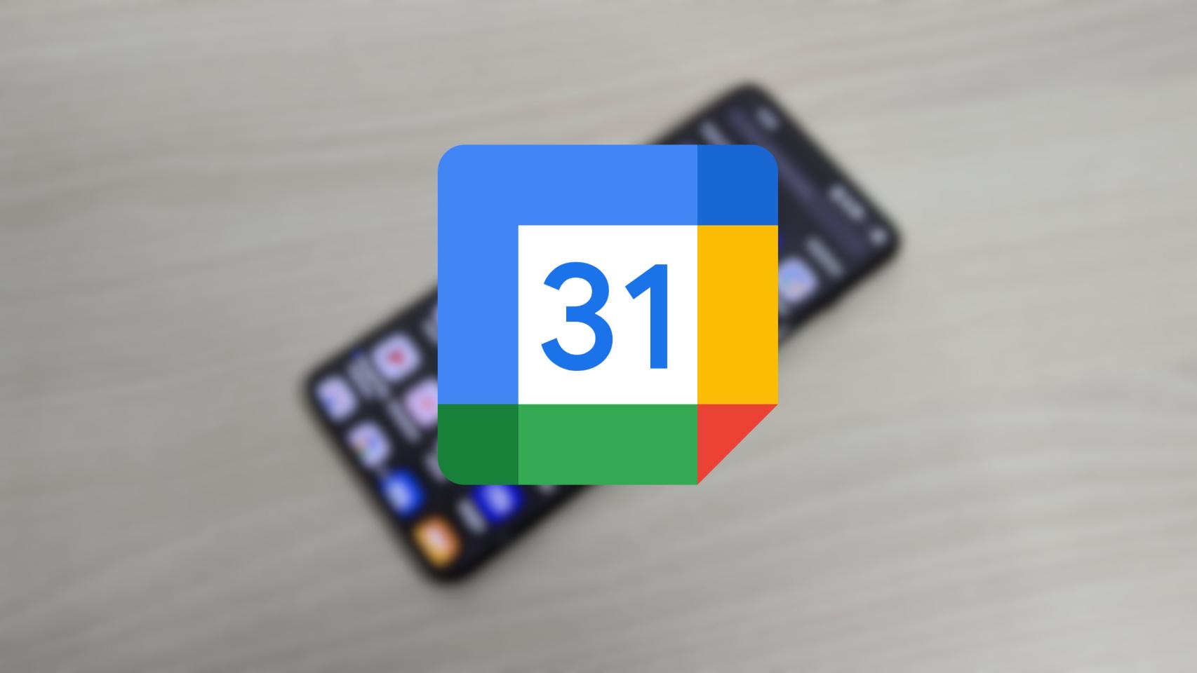Icono de Google Calendar sobre un móvil